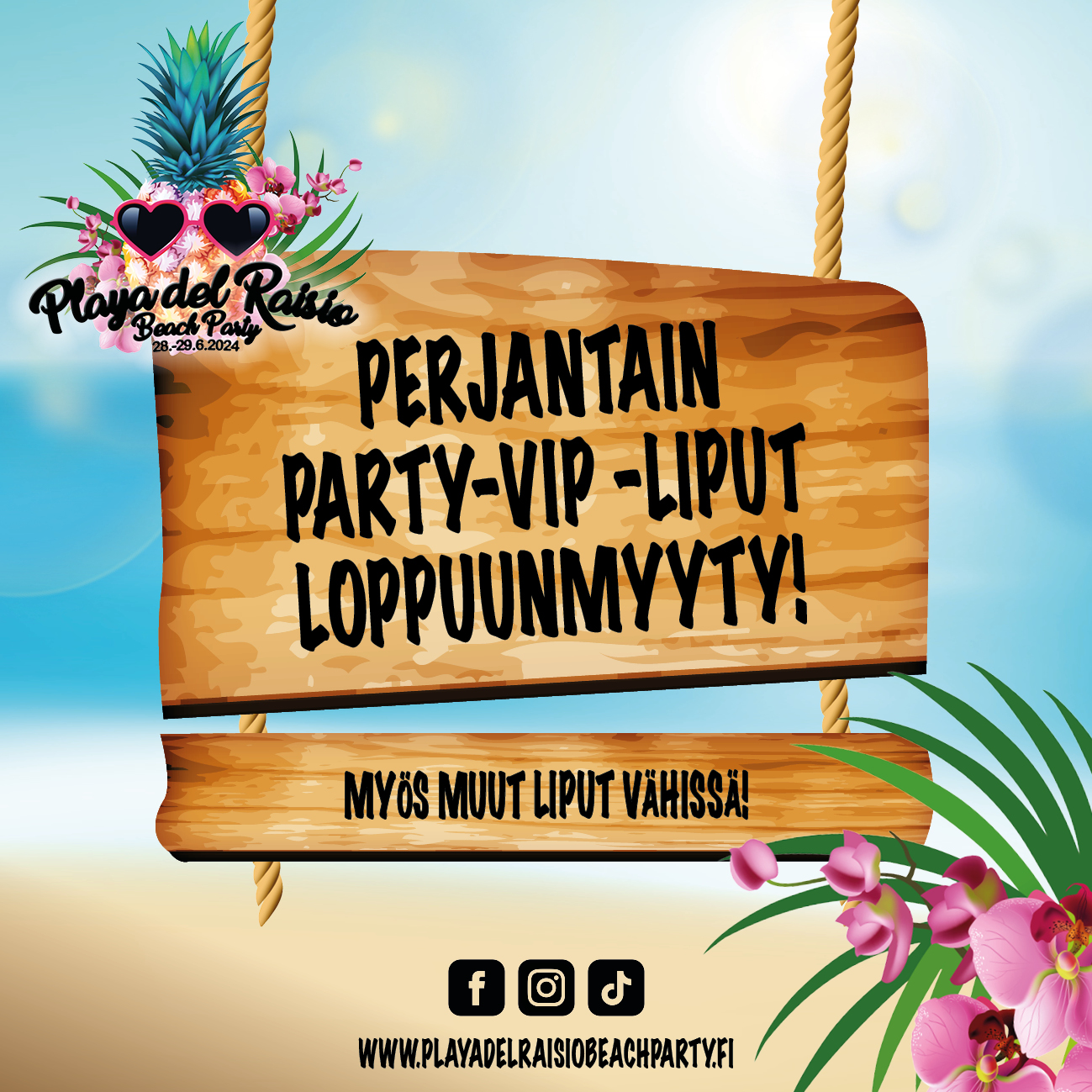 Perjantain Party VIP -liput loppuunmyyty!